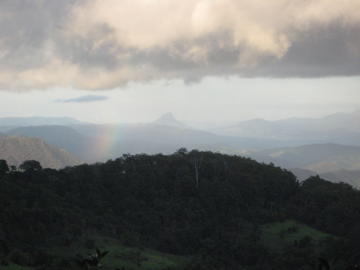 OReillys View View from Tree Top Walk (Hope you can see the rainbow)