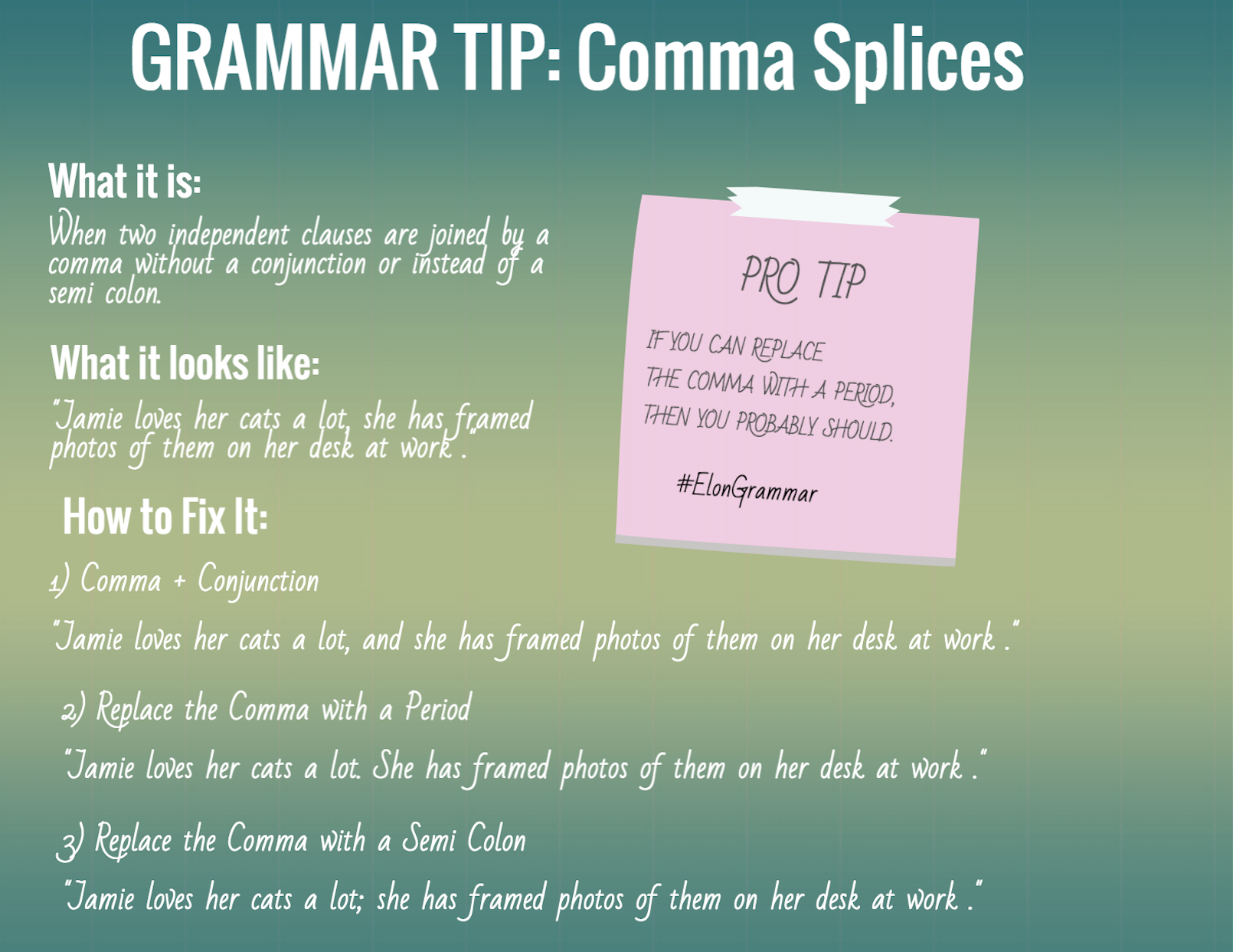 comma splice rules