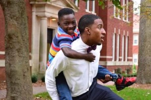 Queens University mentor with his Sedgefield Elementary mentee