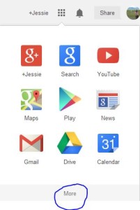 Google Apps menu