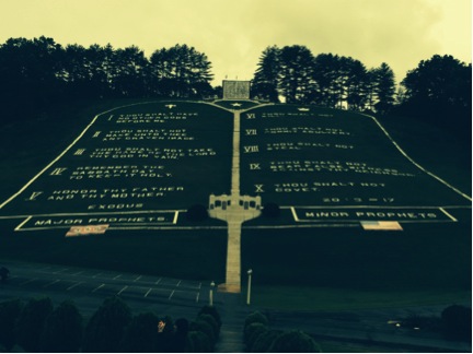 The world’s largest Ten Commandments at Fields of the Wood Bible Park – Murphy, NC
