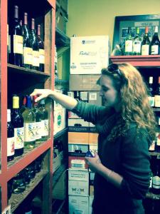 Me(Jenna) choosing wine