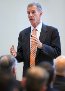 Ret. U.S. Army Gen. Stanley McChrystal speaks at the 2015 NC Campus Compact Presidents Forum.