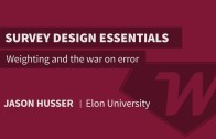 Weighting and the war on error | Survey Design Essentials