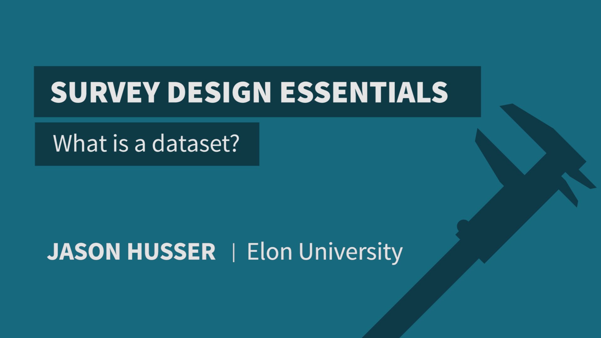 What is a dataset? | Survey Design Essentials