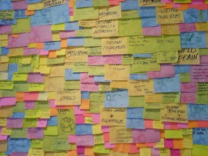 Post-its on a wall