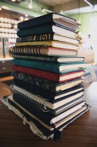 Image of a stack of journals