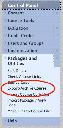 Export/Archive
