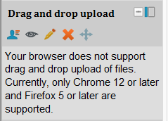 Moodle drag and drop not supported