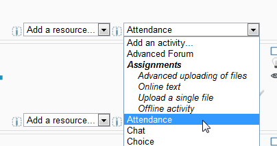 Add an activity in Moodle