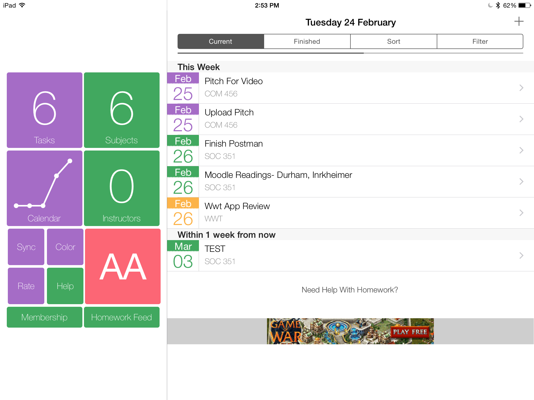 Italian vocabulary app picture