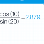 After you handwrite the equation, MyScript Calculator writes it in an easy-to-read font and solves it. 