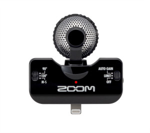 The Zoom iQ5 plugs in via your iDevice’s Lightning connector. Image via Zoom-na.com