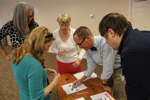 Participants learn about circuits. Photo by Dan Reis.