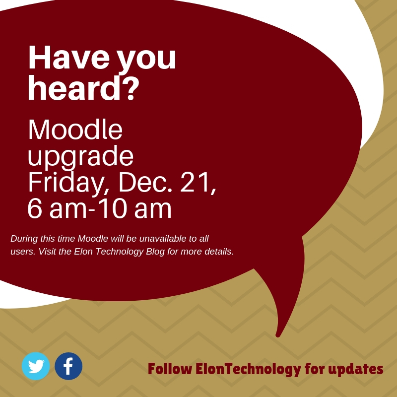 elon moodle upgrade December 21