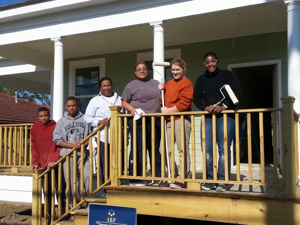 Wake Tech students re-building in News Orleans on a 2013 alternative break.