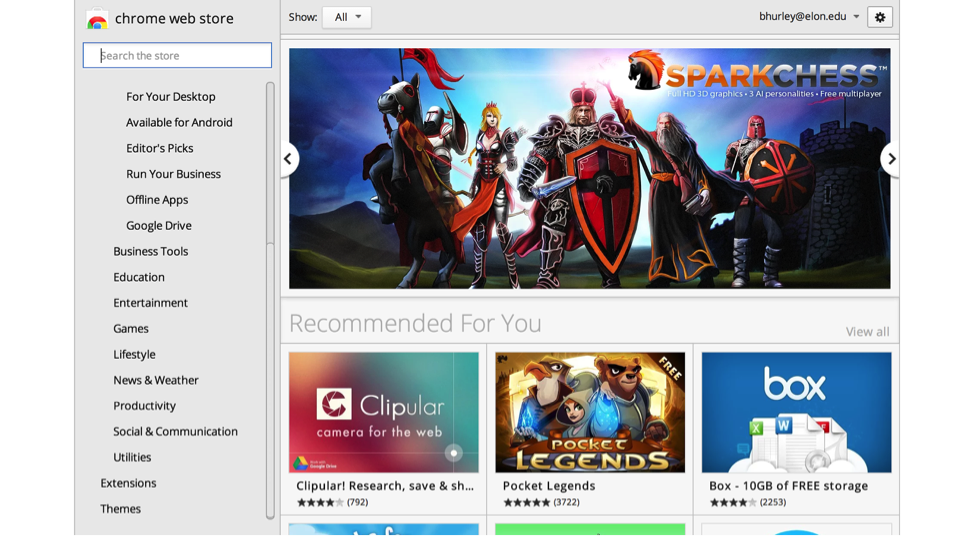 Chrome Web Store, Software