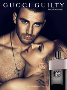 Chris Evans and Evan Rachel Wood are celebrities who endorse Gucci's Guilty perfume. 