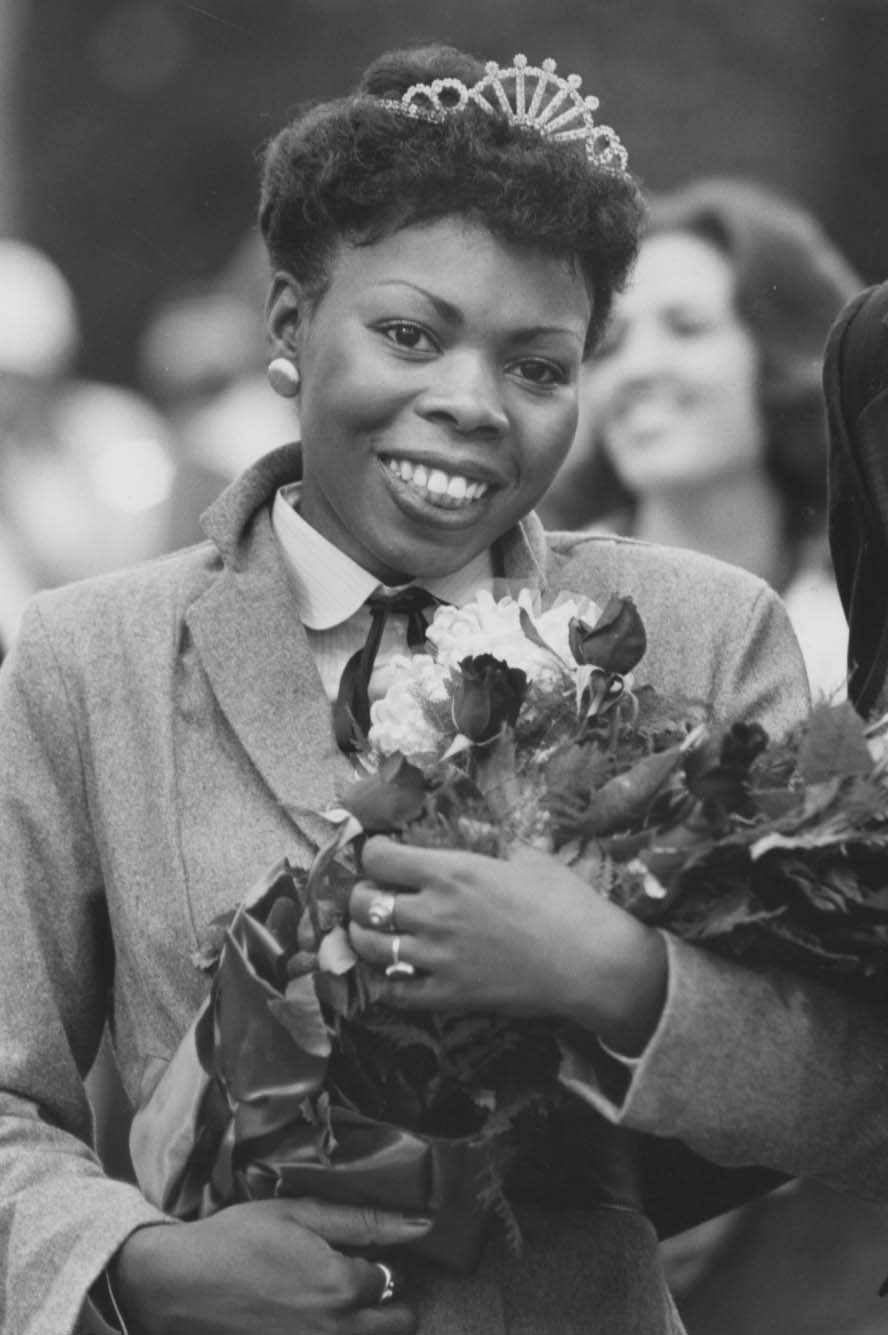Photo of the first African American Homecoming Queen, Mary Carroll. Photo courtesy of Belk Library Archives. 