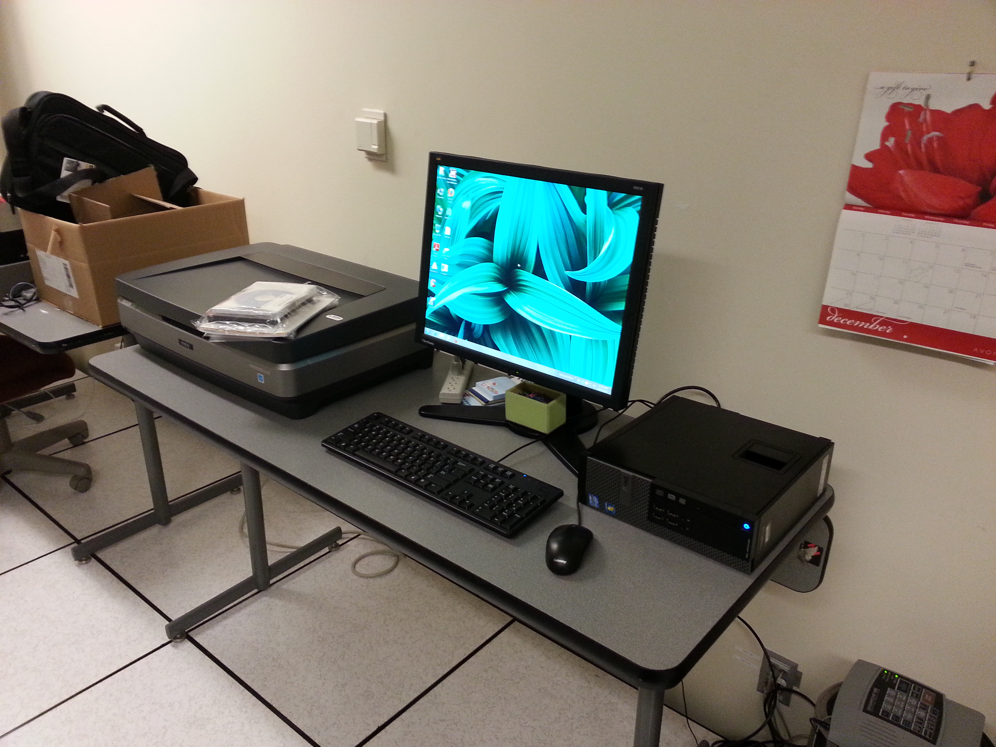 Our new scanning station!