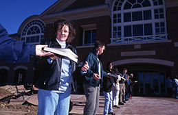 Belk Library "human chain," 2000