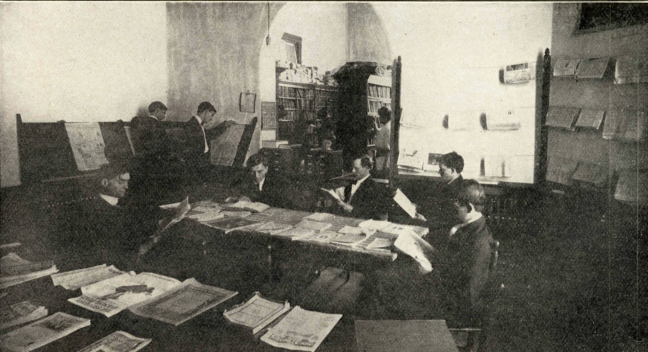Library Reading Room in the Administration Building, circa 1909