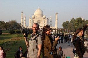 Witt and Cissel in front of the Taj Mahal