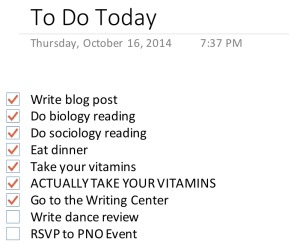 My personal favorite part of OneNote is the To Do list tag. I use it everyday to keep myself on track!