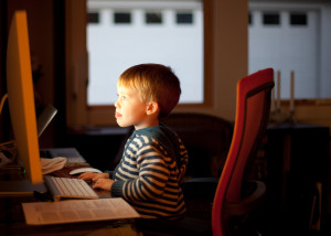 Image of child at a computer