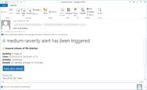 Screenshot of a phishing email targeting Microsoft Office 365 users