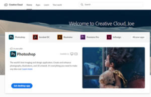 Screenshot of Adobe Creative Cloud interface